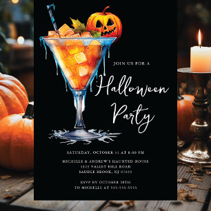 Halloween Cocktail Party-inbjudan Inbjudningar