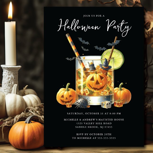 Halloween Cocktail Party-inbjudan Inbjudningar (Skapare uppladdad)