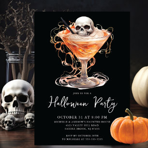 Halloween Cocktail Party-inbjudan Inbjudningar
