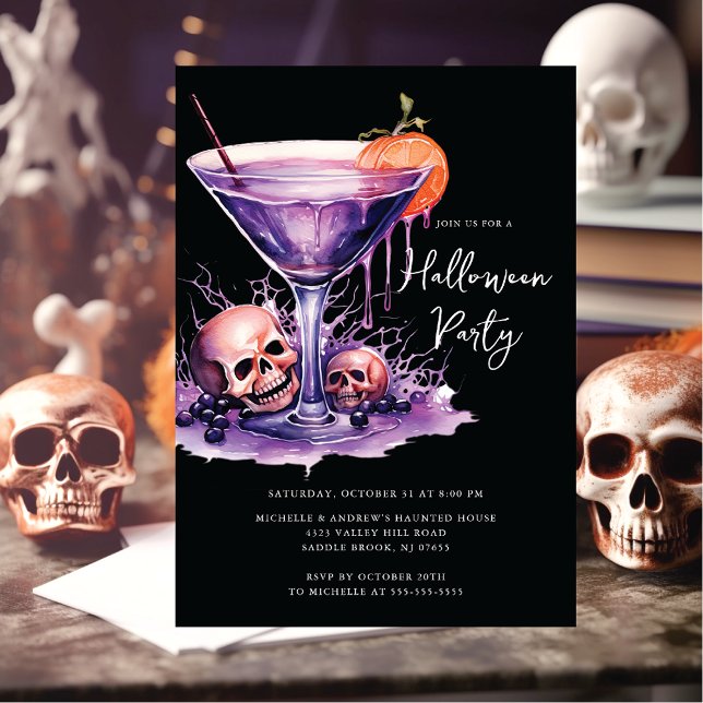 Halloween Cocktail Party-inbjudan Inbjudningar (Skapare uppladdad)