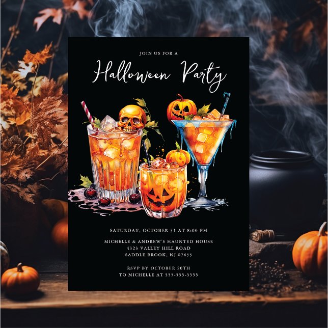 Halloween Cocktail Party-inbjudan Inbjudningar (Skapare uppladdad)