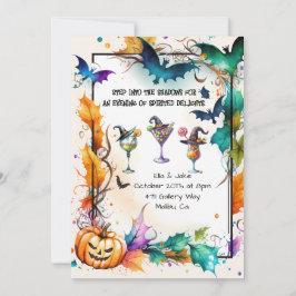 Halloween Cocktail Party-inbjudan Inbjudningar