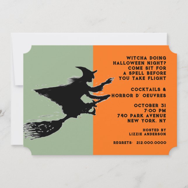 Halloween Cocktail Party Inbjudningar (Framsida)