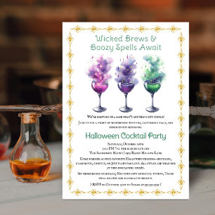 Halloween Cocktail Party Inbjudningar
