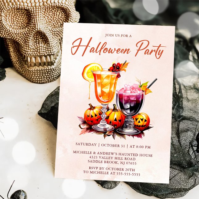 Halloween Cocktail Party Inbjudningar (Skapare uppladdad)