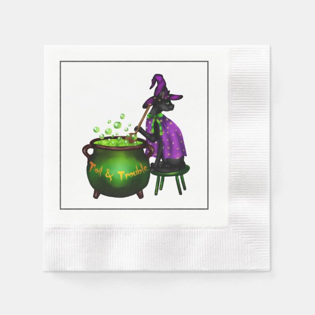 Halloween Cocktail Party Napkin Pappersservett (Framsidan)
