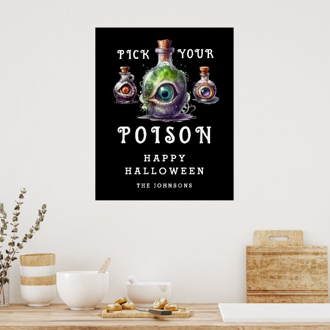 Halloween Cocktail Party Plocka din gift Poster (Kök)