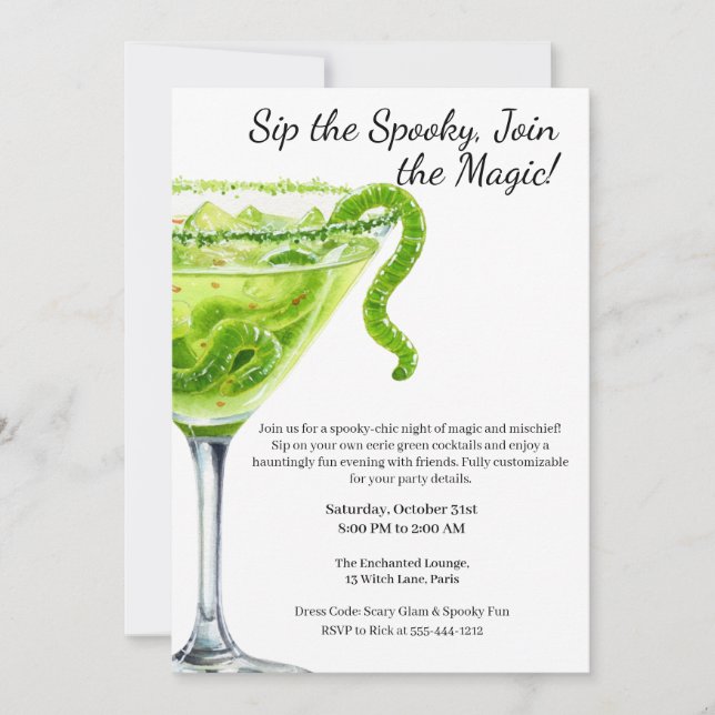Halloween Cocktail Party | Potion Magique Inbjudningar (Framsida)