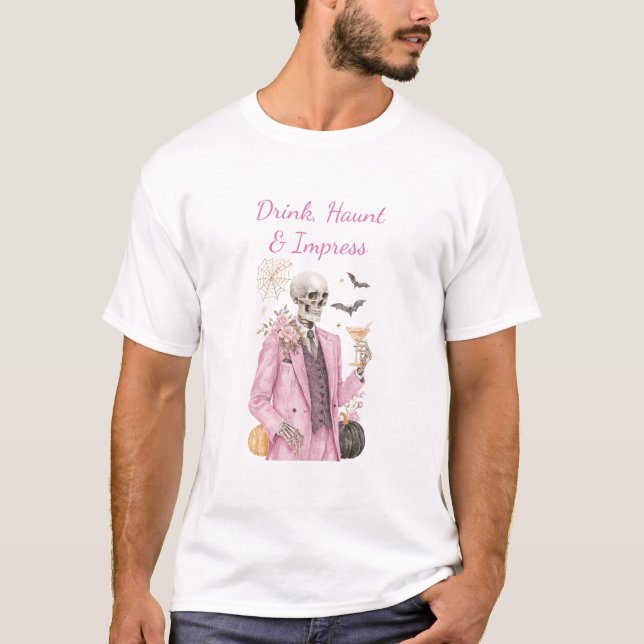 Halloween Cocktail Party | Skräckinjagande natt ut T Shirt (Framsida)