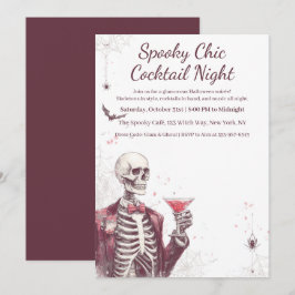 Halloween Cocktail Party | Spooky Chic Natt Inbjudningar