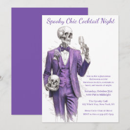 Halloween Cocktail Party | Spooky Chic Natt Inbjudningar