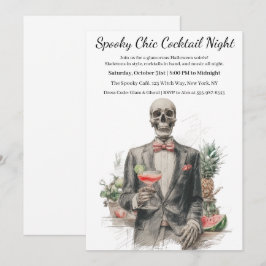 Halloween Cocktail Party | Spooky Chic Natt Inbjudningar