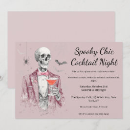 Halloween Cocktail Party | Spooky Chic Natt Inbjudningar