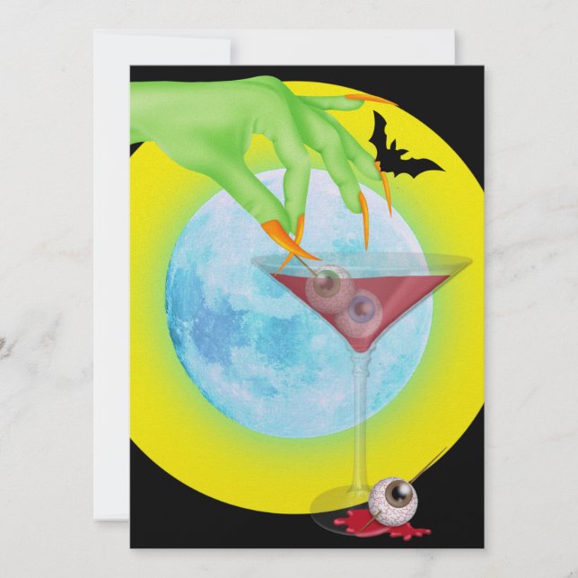 Halloween Cocktail - SRF Inbjudningar (Framsida)