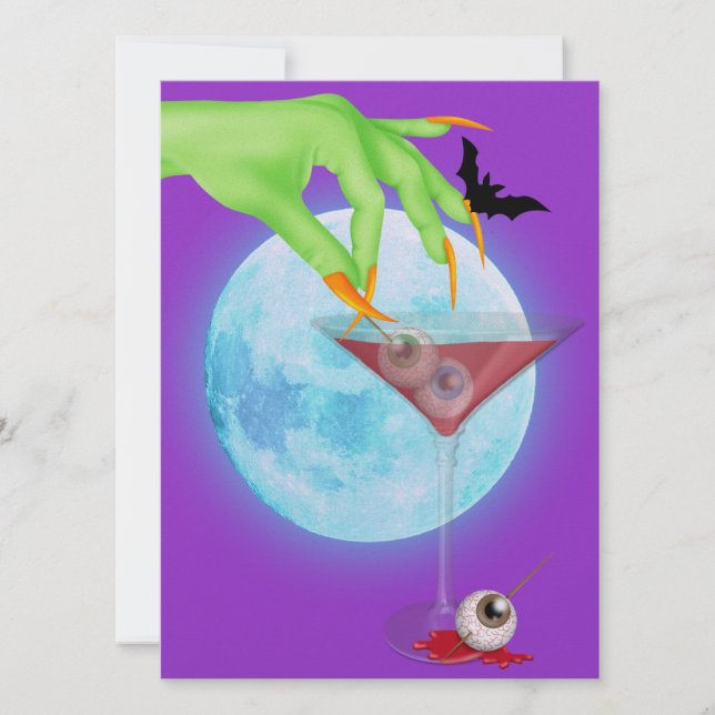 Halloween Cocktail - SRF Inbjudningar (Framsida)