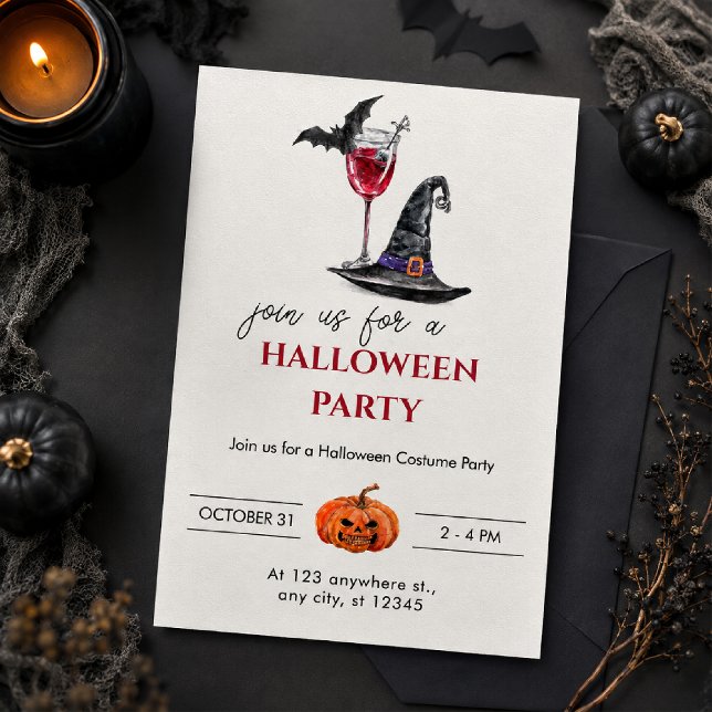 Halloween Cocktailfest Inbjudningar (Skapare uppladdad)