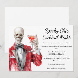 Halloween Cocktailparty | Spöklik Chic Natt Inbjudningar