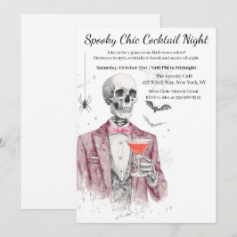 Halloween Cocktailparty | Spöklik Chic Natt Inbjudningar