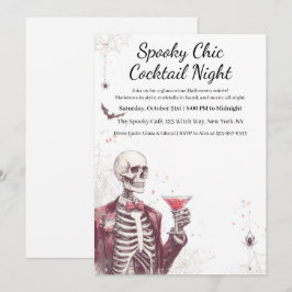 Halloween Cocktailparty | Spöklik Chic Natt Inbjudningar