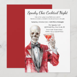 Halloween Cocktailparty | Spooky Chic Natt Inbjudningar