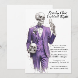 Halloween Cocktailparty | Spooky Chic Natt Inbjudningar