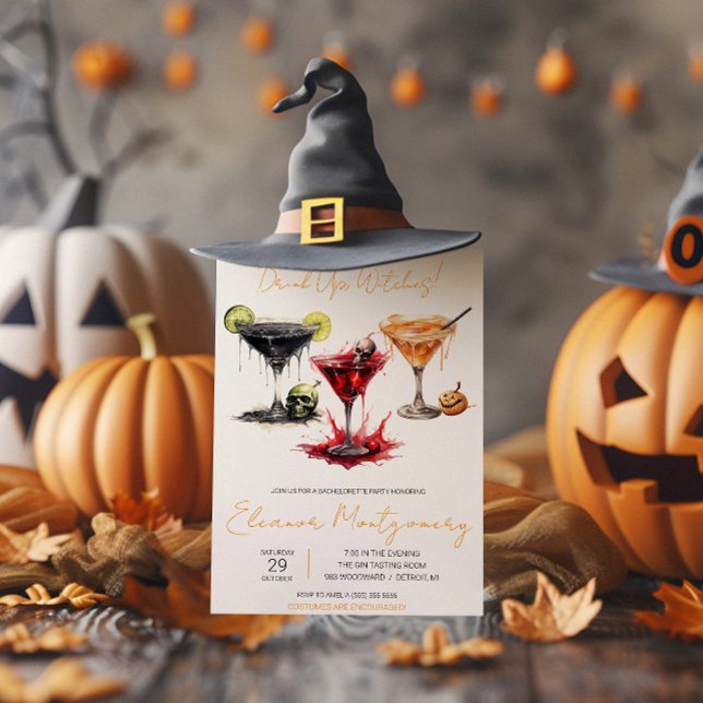 Halloween-cocktails, drink, möhippa inbjudningar (Skapare uppladdad)