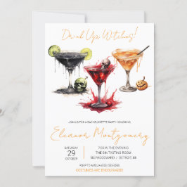 Halloween Cocktails, Drinks, Bachelorette Party Inbjudningar