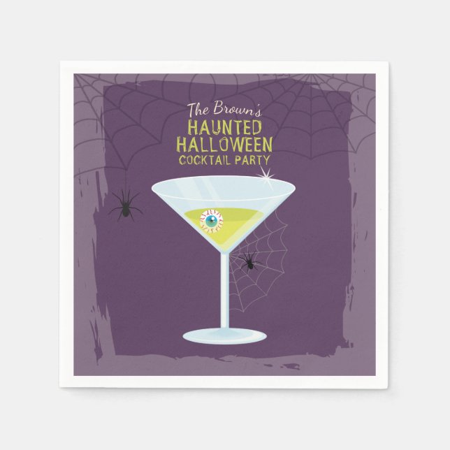 Halloween Cocktails Pappersservett (Framsidan)