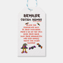 HALLOWEEN COCOA BOMB DIRECTIONS GIFT MÄRKRES
