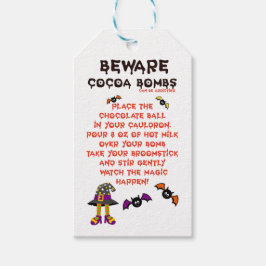 HALLOWEEN COCOA BOMB DIRECTIONS GIFT MÄRKRES PRESENTETIKETT