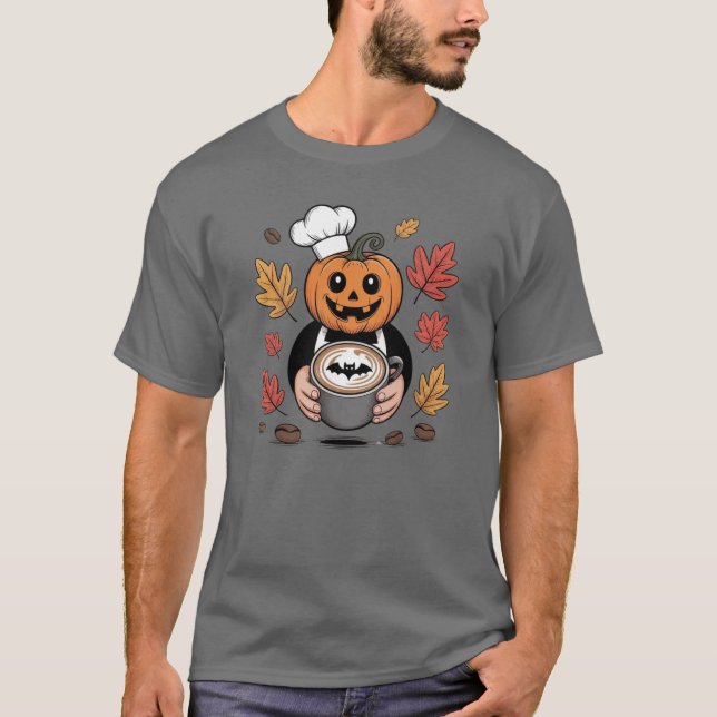 Halloween Coffee Älskare T-Shirt (Framsida)