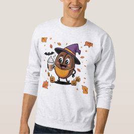 Halloween Coffee Älskare T-Shirt Lång Ärmad Tröja
