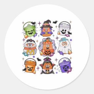 Halloween Coffee Funny Halloween Season Spooky Runt Klistermärke