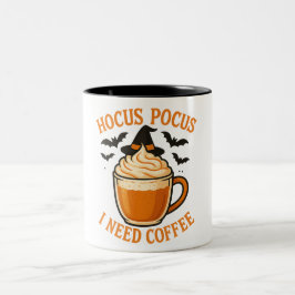 Halloween Coffee Illustration Två-Tonad Mugg