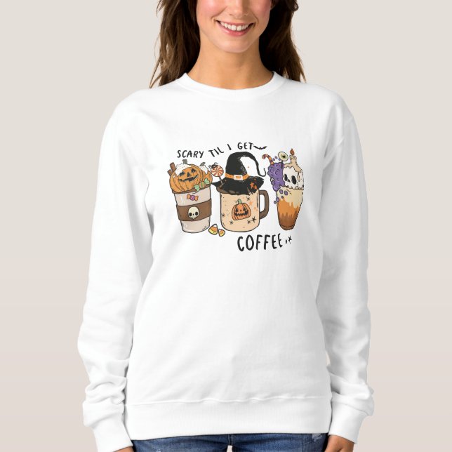 Halloween Coffee Kopp T Shirt (Framsida)