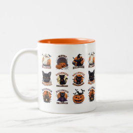 Halloween Coffee Mugg med Cute Spooky-tecken