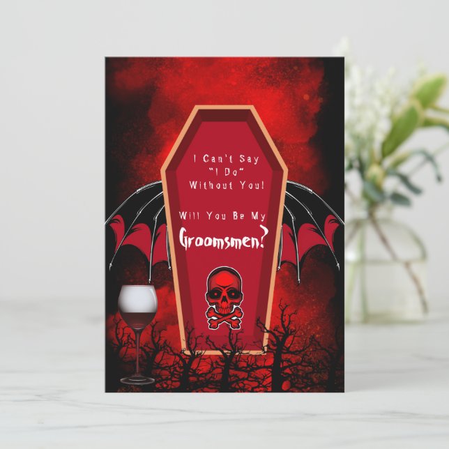 Halloween Coffin Vingar kommer att bli mina Marska Inbjudningar (Stående Fram)