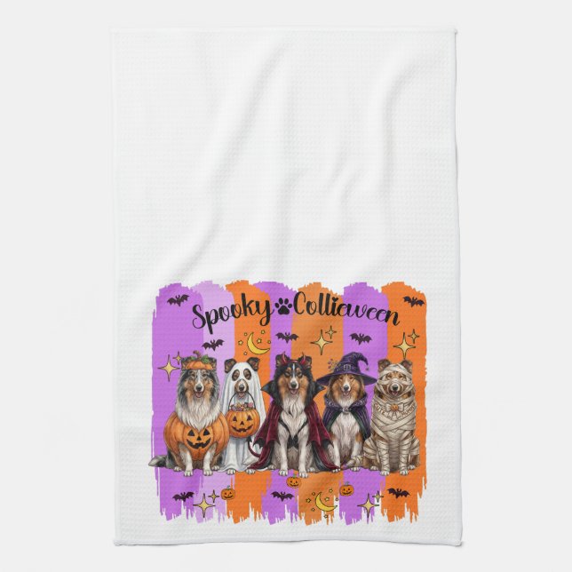 Halloween Collies Kökshandduk (Vertikal)