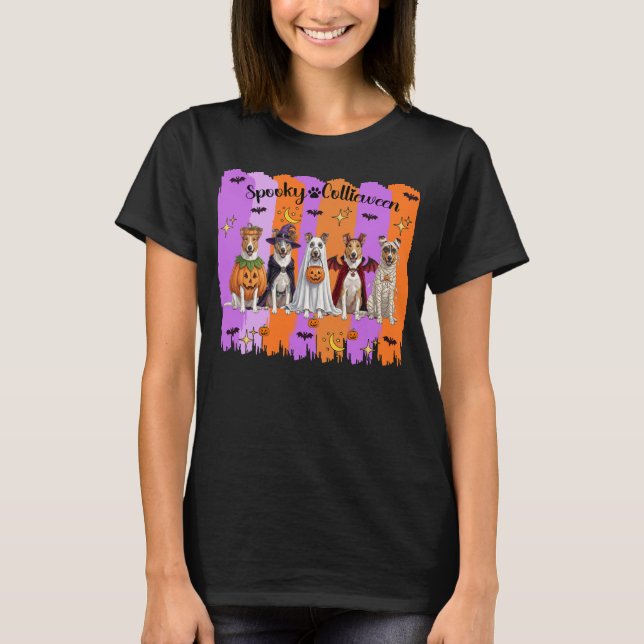 Halloween Collies T Shirt (Framsida)