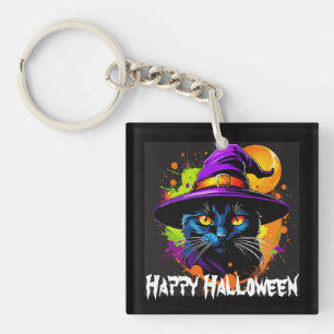 Halloween Colorful Majestic Black Cat