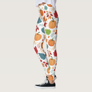 Halloween Colorful Pumpkins and löv Leggings