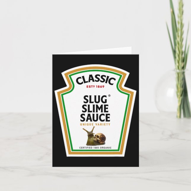 Halloween Condiment Sauce Flaska Slug Slime Sauce Kort (Framsida)