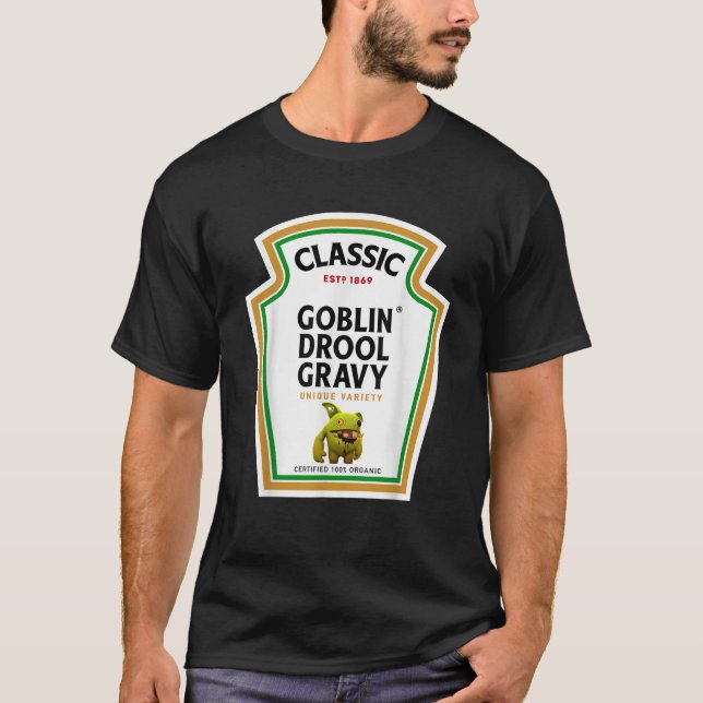 Halloween Condition Flaska Goblin Drool Gravy Poti T Shirt (Framsida)