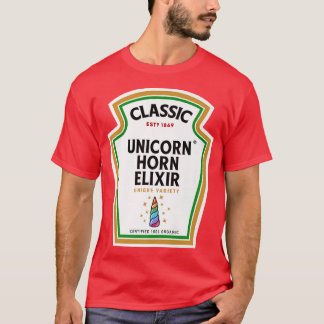 Halloween Condition Flaska Unicorn Horn Eliir Pot T Shirt