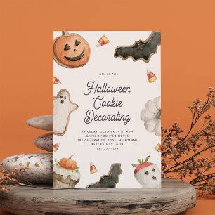 Halloween Cookie Decorating Party Inbjudningar
