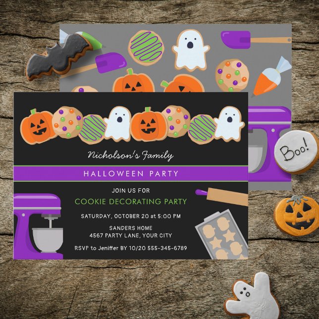 HALLOWEEN COOKIE PARTY INVICATION INBJUDNINGAR (Skapare uppladdad)