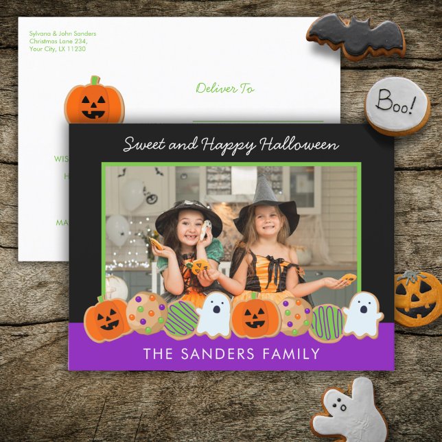 HALLOWEEN COOKIES PHOTO POSTCARD VYKORT (Skapare uppladdad)