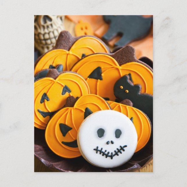 Halloween-cookies Vykort (Framsida)