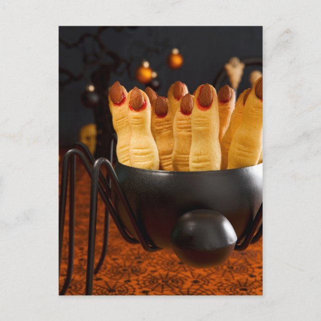 Halloween Cookies - Witch's Finger Vykort (Framsida)