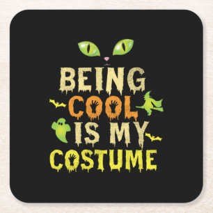 Halloween-Coolan är min dräktighetsfödelsedag Underlägg Papper Kvadrat